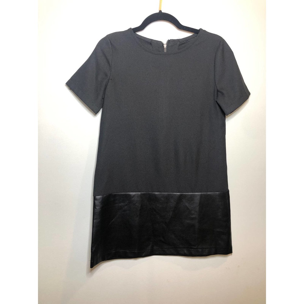 Black Mini Dress Faux Leather Grudge 90s Streetwear